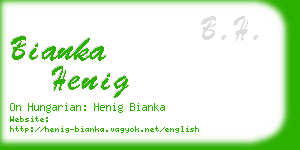 bianka henig business card